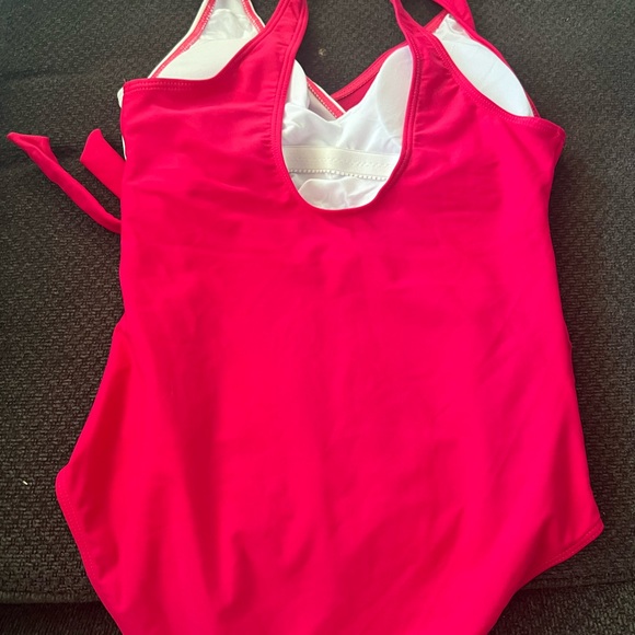 Summer Mae Maternity Swimsuit One Piece Tie Front Bathing Suit V Neck Pregnancy - Picture 7 of 8